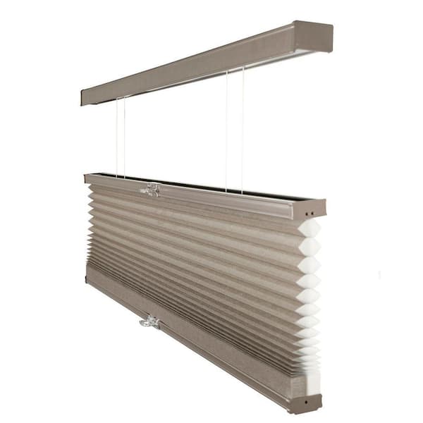 Cut-to-Size Barnwood Cordless Top Down Bottom Up Insulating Polyster Cellular Shade 72 in. W x 48 in. L