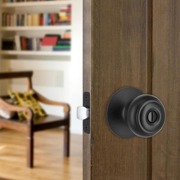 Hartford Matte Black Bed/Bath Door Knob