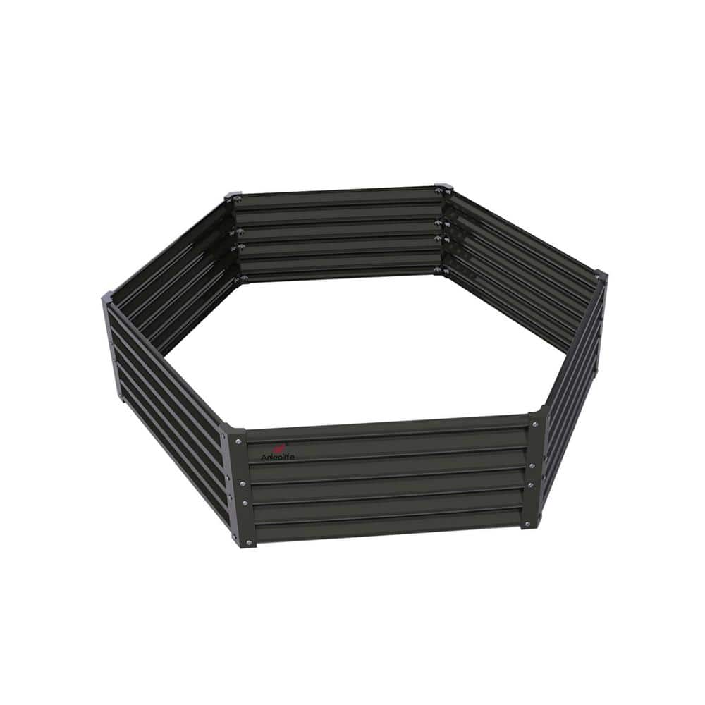 70 in. x 60 in. x 18 in. Metal Hexagon Outdoor Galvanized Raised Garden Bed