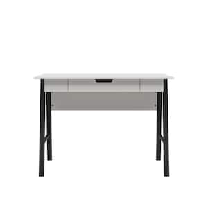 Ormond 45.94 in. White/Black Computer Desk with Drawer