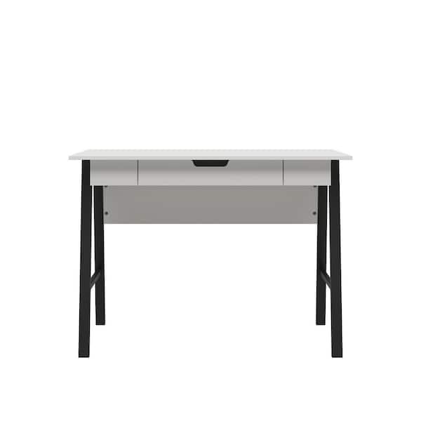 Ameriwood Home Ormond 45.94 in. White/Black Computer Desk with Drawer