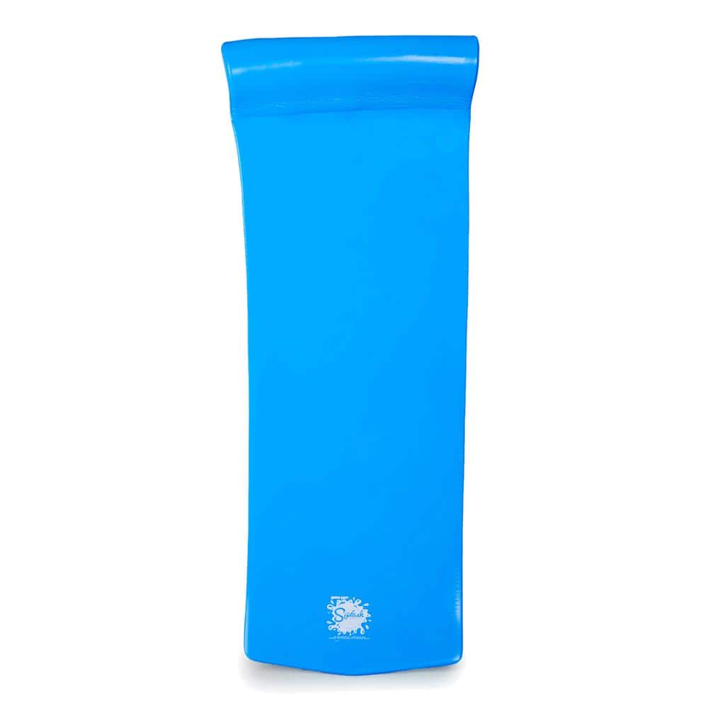 Bahama Blue Foam Lounger Pool Float with Roll Pillow