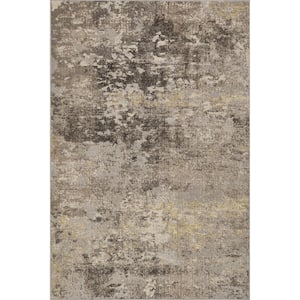 Monet Beige 10 ft. x 14 ft. Modern Abstract Area Rug