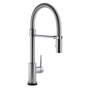 Trinsic Touch2O with Touchless Technology Single Handle Pull Down Sprayer Kitchen Faucet in Arctic Stainless