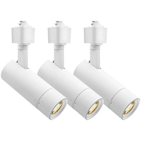 2 in. Zoomable LED Track Light, 5CCT, CRI90, 10W, 700LM, Dimmable, Fixed Track, Gimbal Head, 20°-50° Beam, White(3-Pack)