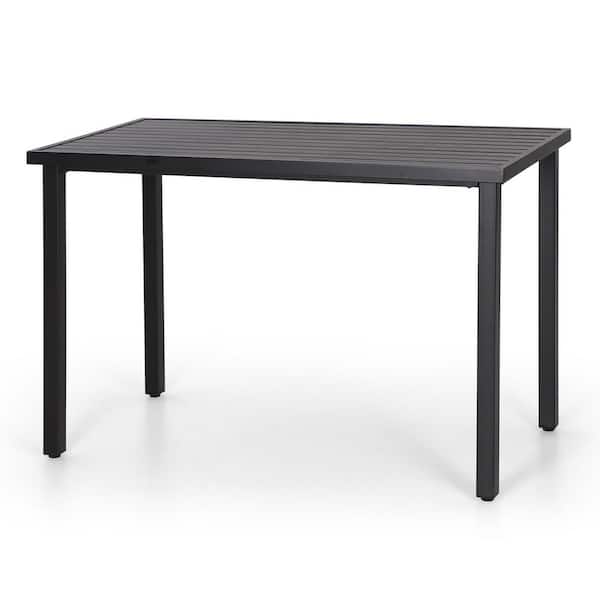 PHI VILLA Rectangle Metal Bar Height Outdoor Dining Table