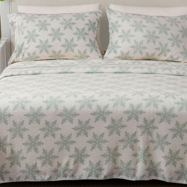 FRESHFOLDS Blue Printed Velvet Plush Polyester Ultra Soft California King Bed Sheet Set