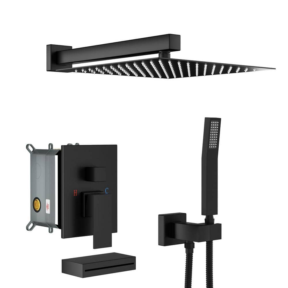 12 in. Single Handle 1-Spray Tub and Shower Faucet 1.8 GPM with Shower Head