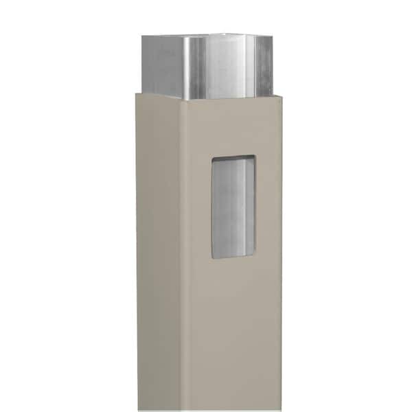 5 in. x 5 in. x 8 ft. Khaki Vinyl Fence Gate End Post