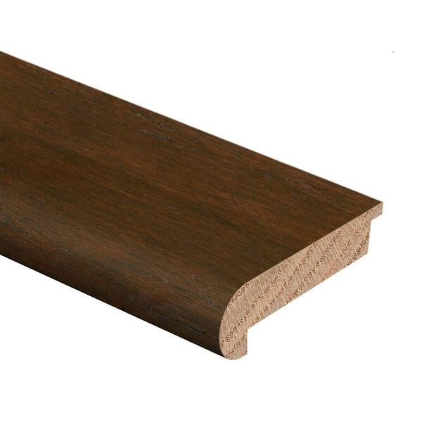Zamma Strand Woven Bamboo Dark Mahogany 1/2 in. Thick x 2-3/4 in. Wide x 94 in. Length Hardwood Stair Nose Molding Flush