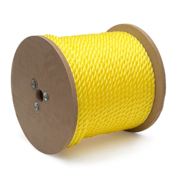 5/8 in. x 200 ft. Twisted Yellow Polypropylene Rope