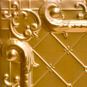 Take Home Sample - Romeo, Romeo Lincoln Copper 1 ft. x 1 ft. Decorative Tin Style Lay-in Ceiling Tile (1 sq. ft./case)