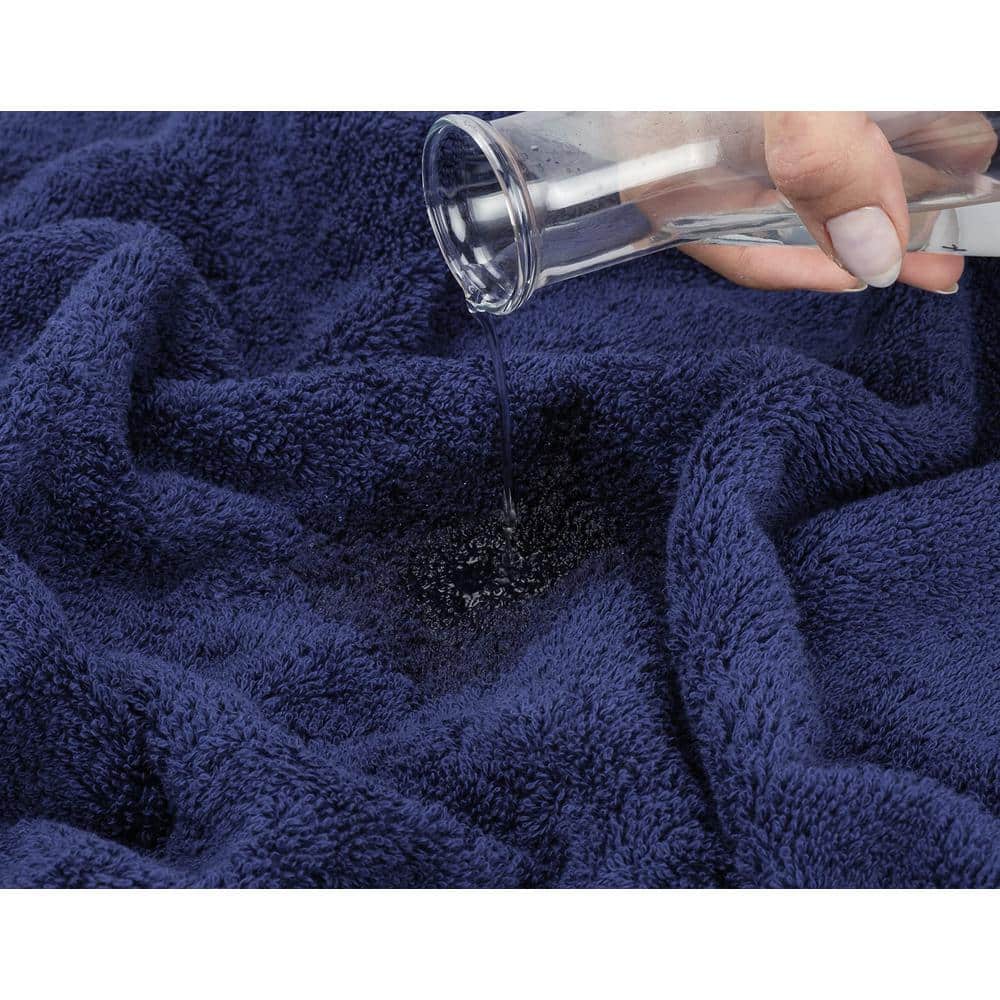 Navy Blue Turkish Cotton 6-Piece Towel Set