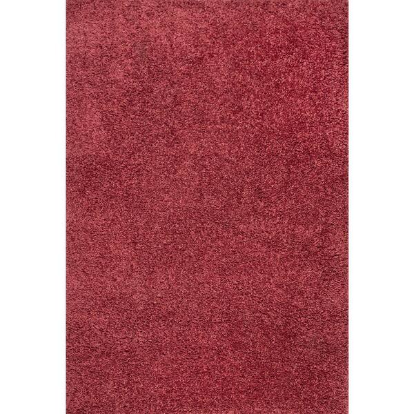 nuLOOM Kara Solid Shag Red Doormat 2 ft. x 3 ft.  Area Rug