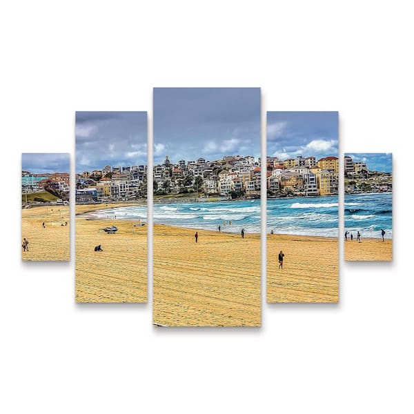 Trademark Fine Art Martin Fine Photography Bondi Beach 03 5-Piece Panel Set Unframed Photography Wall Art 40 in. x 58 in.