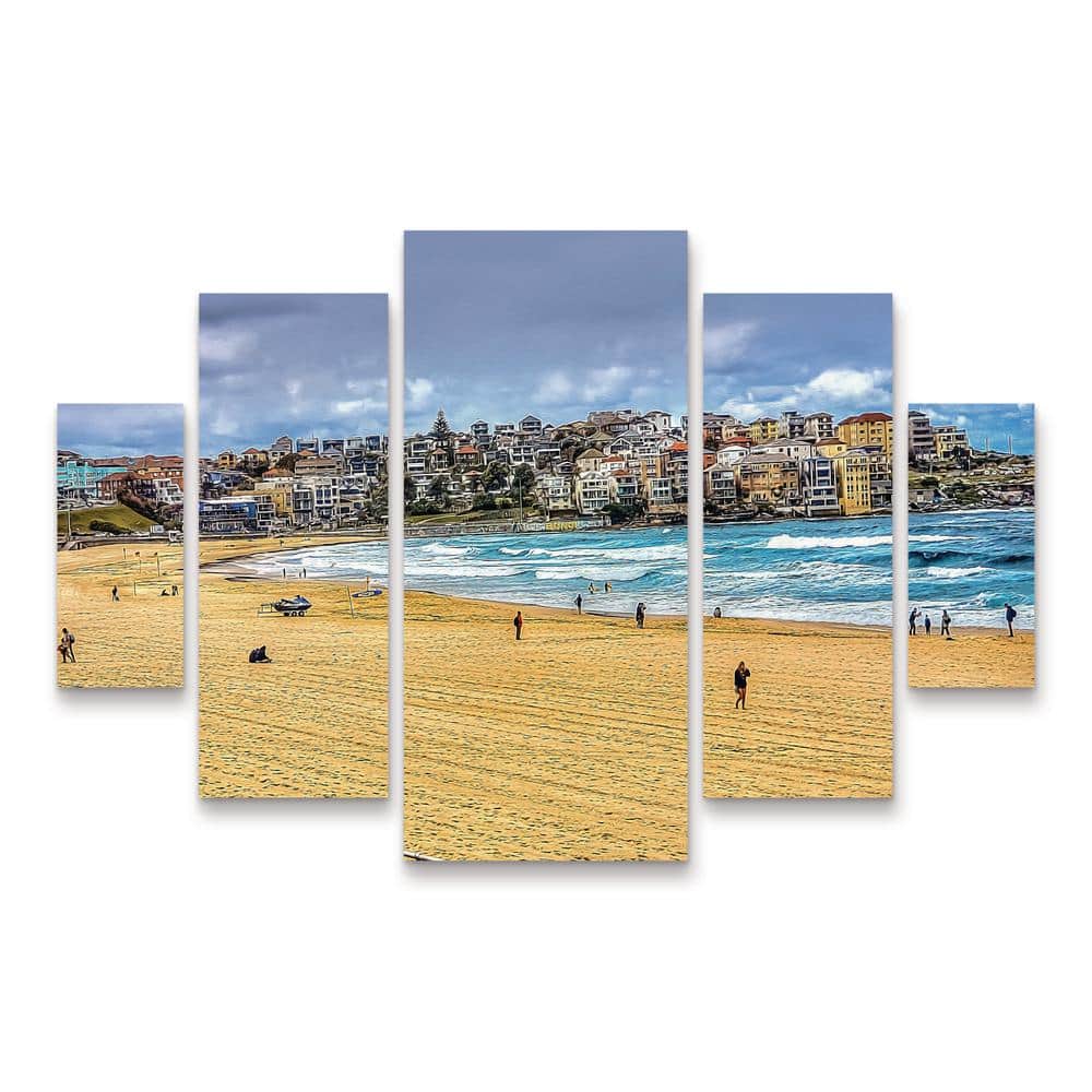 Martin Fine Photography Bondi Beach 03 5-Piece Panel Set Unframed Photography Wall Art 40 in. x 58 in. price history on PriceWatchPro
