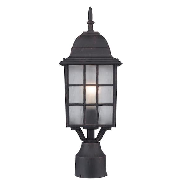 Bel Air Lighting San Gabriel 1-Light Rust Outdoor Lamp Post Light ...