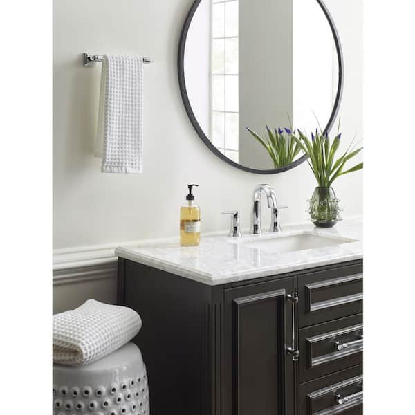 Glacio 8 in. Wall Mounted Towel Bar in Clear/Polished Nickel