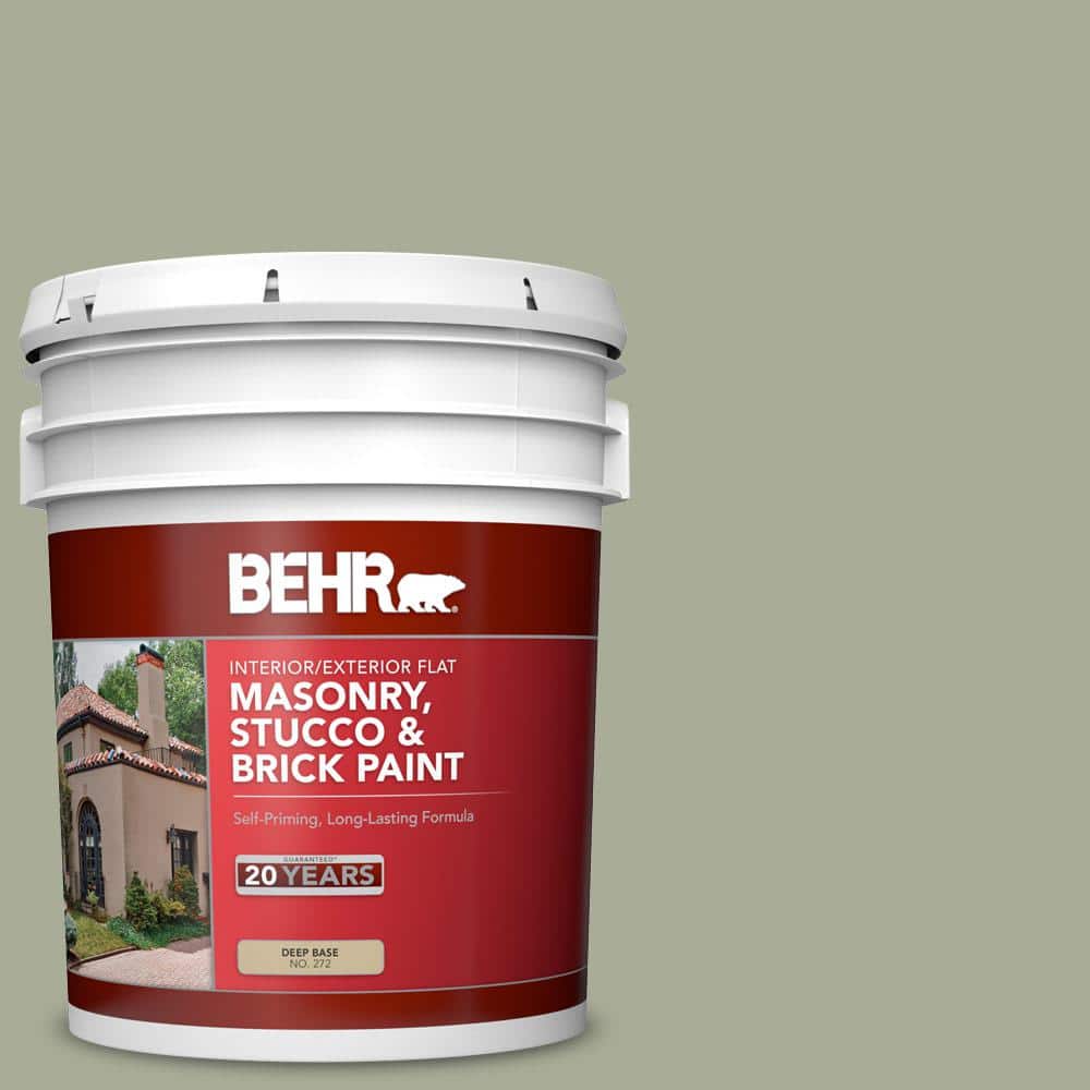 5 gal. #S380-4 Bay Water Flat Interior/Exterior Masonry, Stucco and Brick P