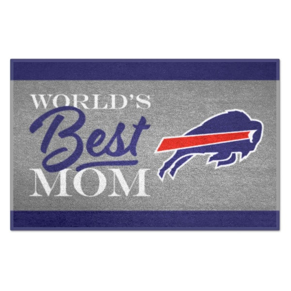FANMATS Buffalo Bills World's Best Mom Blue 1.5 ft. x 2.5 ft. Starter Area Rug