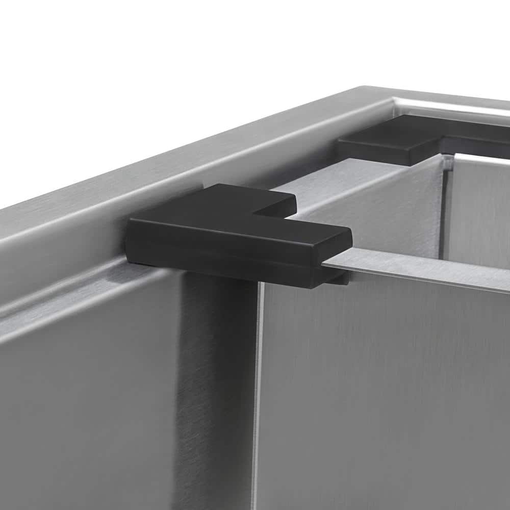 Ruvati 25" Stainless Steel Workstation Kitchen Sink with Wood Cutting Board