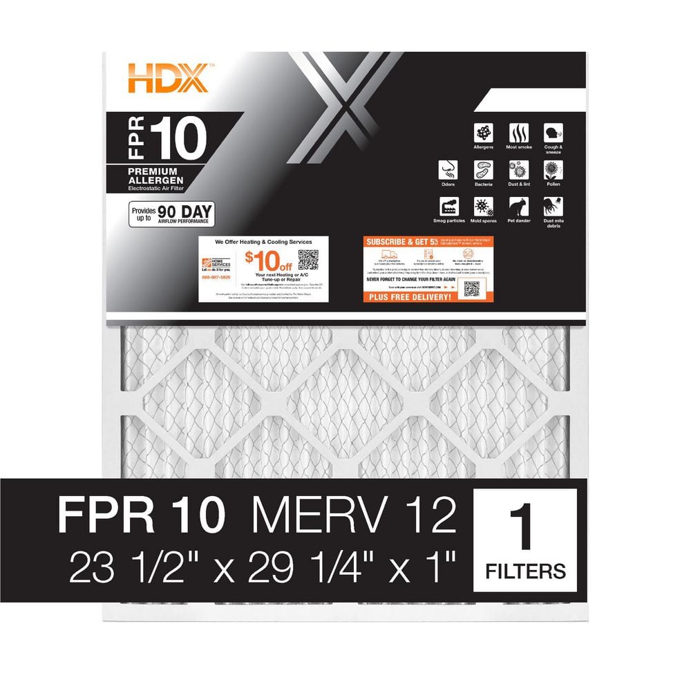 23.5 in. x 29.25 in. x 1 in. Premium Pleated Air Filter FPR 10, MERV 12 price history on PriceWatchPro