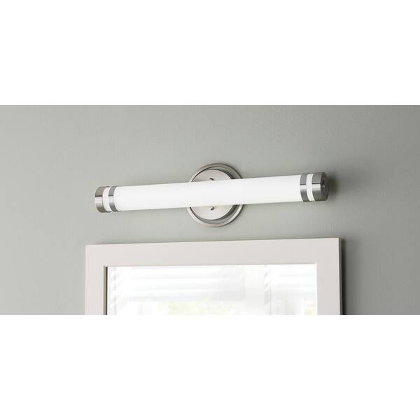 * Home Decorators 100w Equivalent Brushed Nickel LED Vanity Light 1001844671 for sale online 