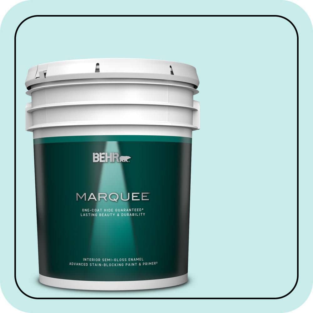 5 gal. #P460-1 Morning Sky Semi-Gloss Enamel Interior Paint & Primer product image for price tracking