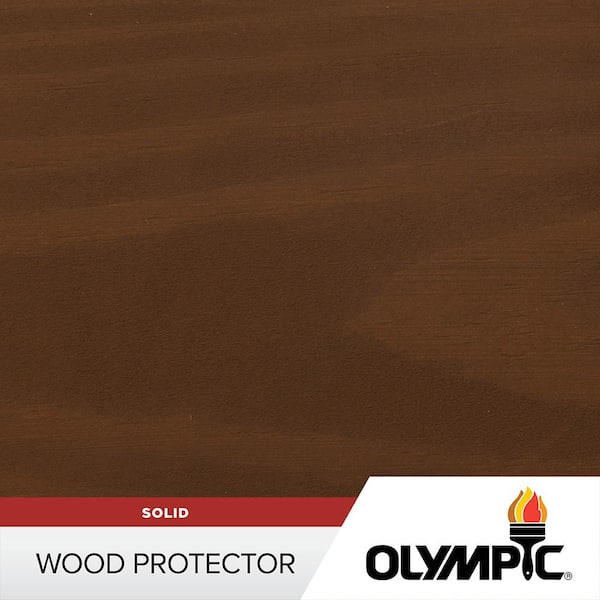 Olympic Wood Protector 1 gal. SC-1016 Chestnut Brown Exterior Solid Stain Plus Sealer in One