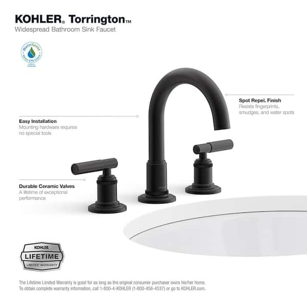 KOHLER Torrington 8 in. Widespread Double Handle Bathroom Faucet