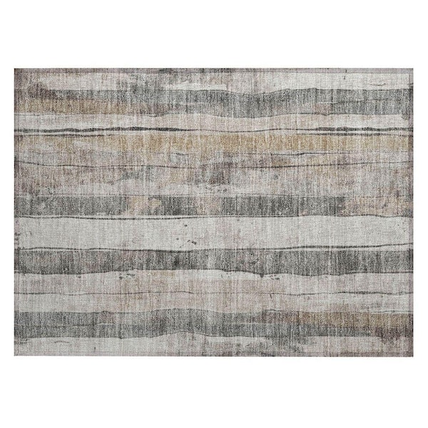 Chantille Machine Washable Indoor/Outdoor Abstract ACN1874 Putty 2 ft. x 3 ft. Accent Rug