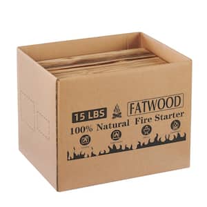 15 lbs. 100% Natural Kindling Pine Firewood Firestarter Sticks in Gift Box