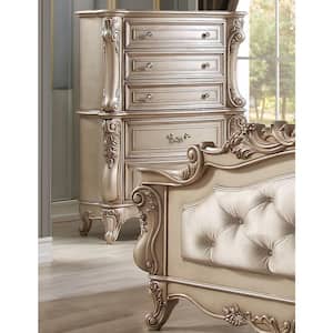 Gorsedd Antique White 5-Drawers 21 in. Chest of Drawers