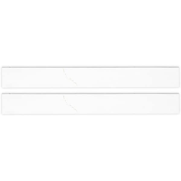 MSI Adella White Bullnose 3 in. x 18 in. Matte Porcelain Wall Tile (10 sq.  ft./Case) NADEWHI3X18BN-R - The Home Depot