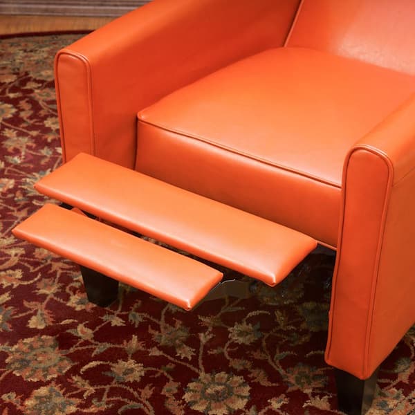 Noble House Darvis Burnt Orange Leather, Burnt Orange Leather Chair
