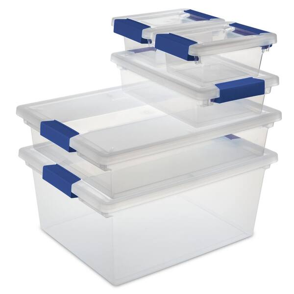 Sterilite 2 Gal. Clip Box (5Piece) 19670404 The Home Depot
