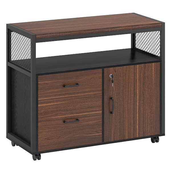 Sauder 【アメリカ老舗家具メーカー】木製マガジンラック付きキャビネット SAUDER Trestle Vintage Oak Decorative Lateral File Cabinet 428838