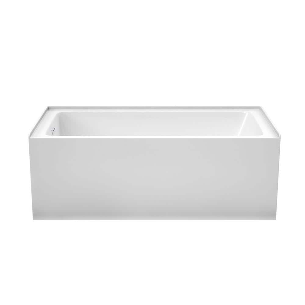 Grayley 60'' x 30'' White Acrylic Alcove Bathtub with Left-Hand Drain