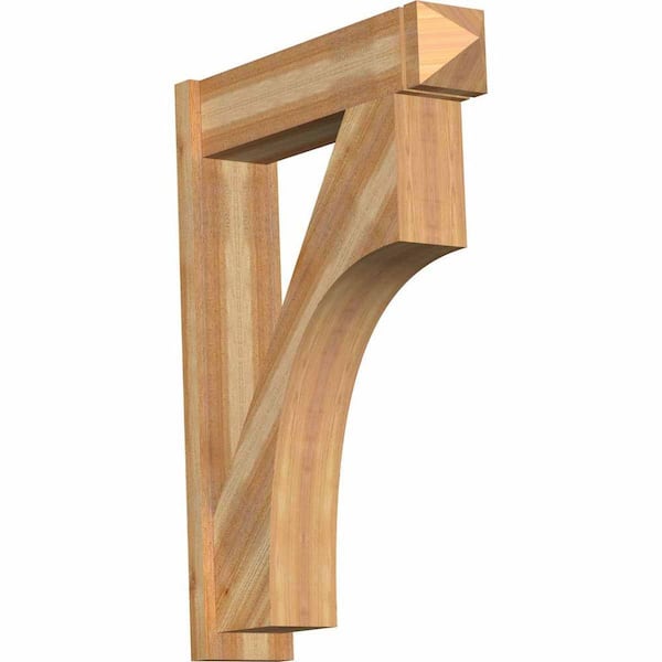 Ekena Millwork 8 in. x 44 in. x 32 in. Western Red Cedar Westlake Arts and Crafts Rough Sawn Outlooker