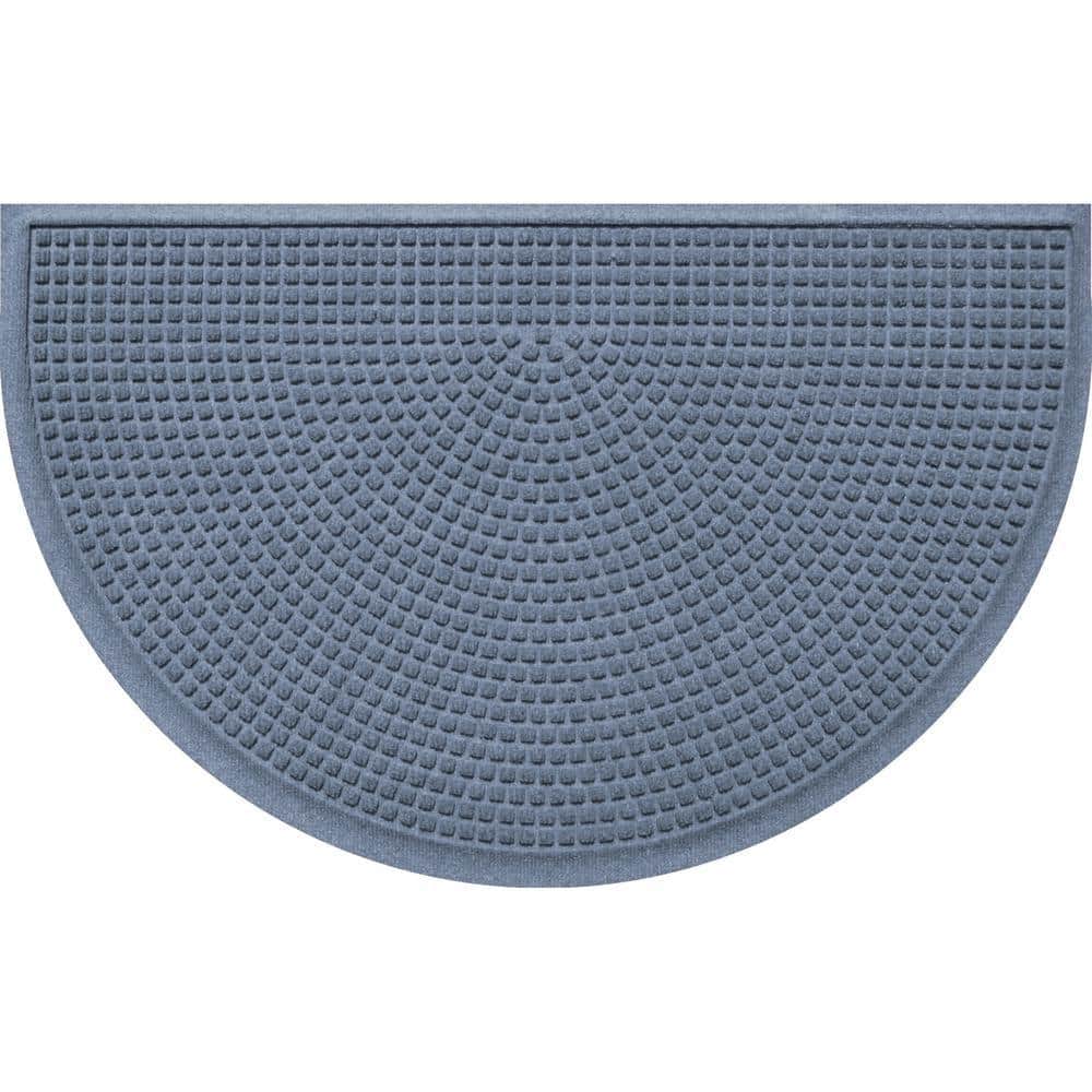 Squares Bluestone 24 in. x 39 in. PET Polyester Half Round Non