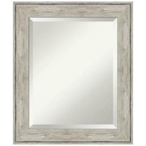 Medium Rectangle Crackled Metallic Beveled Glass Casual Mirror (25 in. H x 21 in. W)