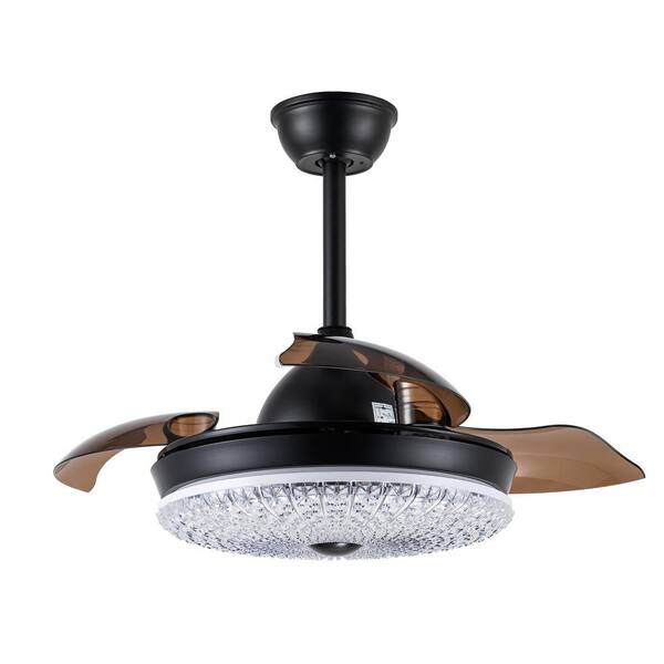 36 In Led Black Retractable Ceiling Fan With Light Kit And Remote Control Bd3657 B The Home Depot Led Black Retractable Ceiling Fan, 36 Hugger Ceiling Fan
