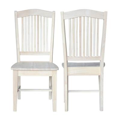 Stafford Unfinished Wood Dining Chair (Set of 2)
