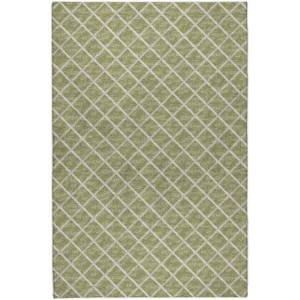 Dream Shag Premium Machine Washable Abstract ADS140 Aloe 9 ft. x 12 ft. Area Rug