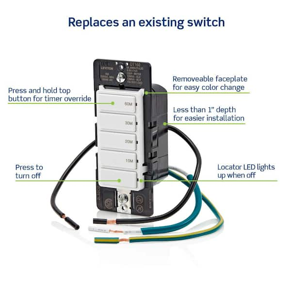 Leviton 60 Amp 600 Volt Industrial Grade Double Pole Single Phase AC Manual  Motor Controller Toggle Switch - Black MS602-BW - The Home Depot