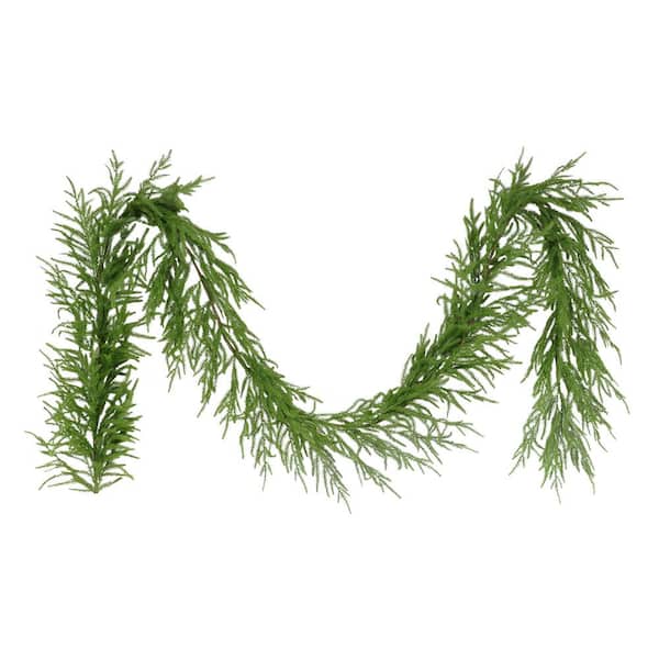 Puleo International 9 ft. Green Unlit Decorated Artificial Christmas Garland