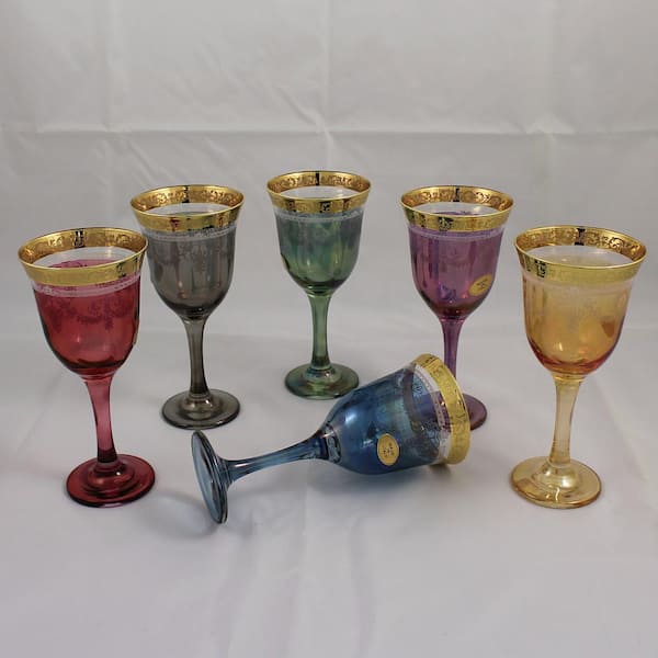 Vintage Tipsy Wine Glasses