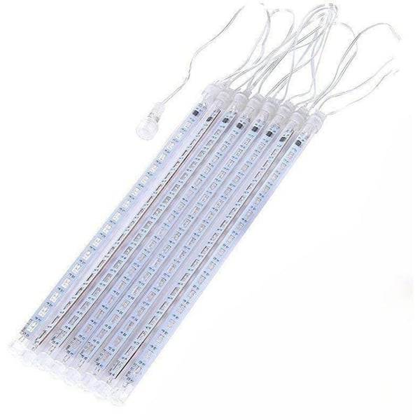 8-Tube 192 LED Multicolor Meteor Shower Rain Icicle Lights, Outdoor Halloween Christmas Decoration, UL Plug 1-Pack
