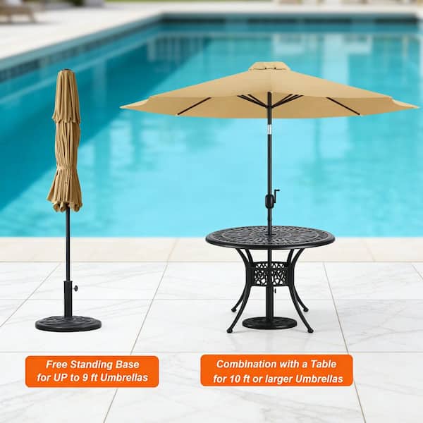 16 patio market umbrella Aoodor 39 lb Heavy Duty Patio Umbrella Base with wheels main image 1