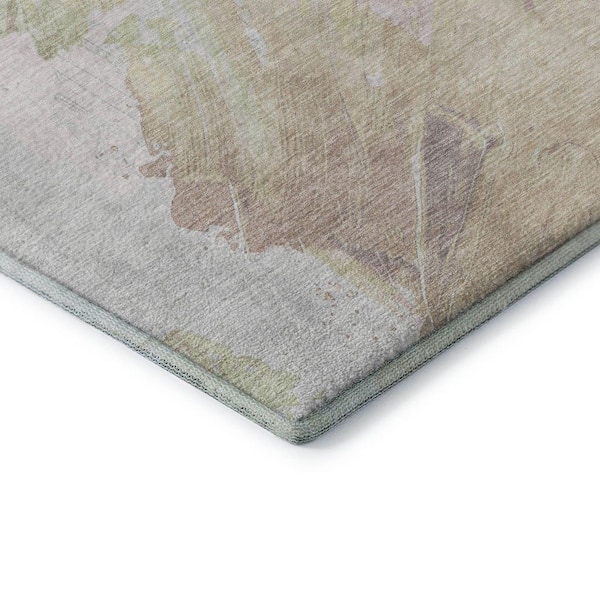 Mayfield Premium Machine Washable Abstract AMF1843 Pink 8 ft. x 10 ft. Area Rug